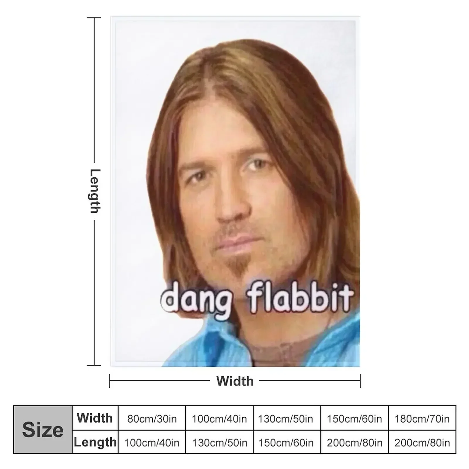 Dang Flabbit Billy Ray Cyrus Sticker Throw Blanket