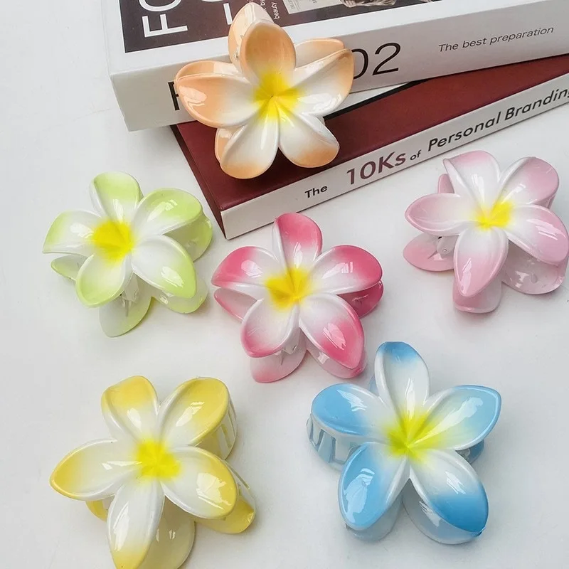 1 bauhinia grab creative European and American girls graduated back head purple flower shark clip hair clip