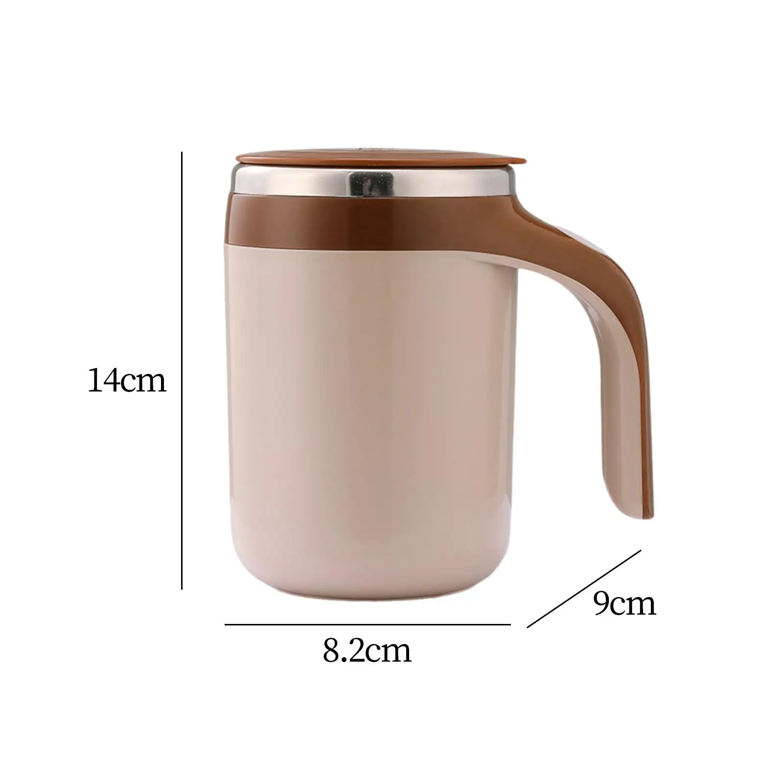 Automatic Stirring Mug Electric Mixing Stainless Steel Cup with Lid Portable Mixer Cup for Coffee Milk Tea Gym School