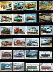 50Pcs/Lot Electric Train Stamp Topic All Different From Many Countries NO Repeat Postage Stamps with Post Mark for Collecting
