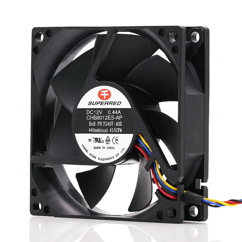 

Jinlingge for Superred CHB8012ES-AP 80mm 12V PWM Temperature Control Fan 0.44A CPU, Chassis, Server Cooling, Industrial Equipm