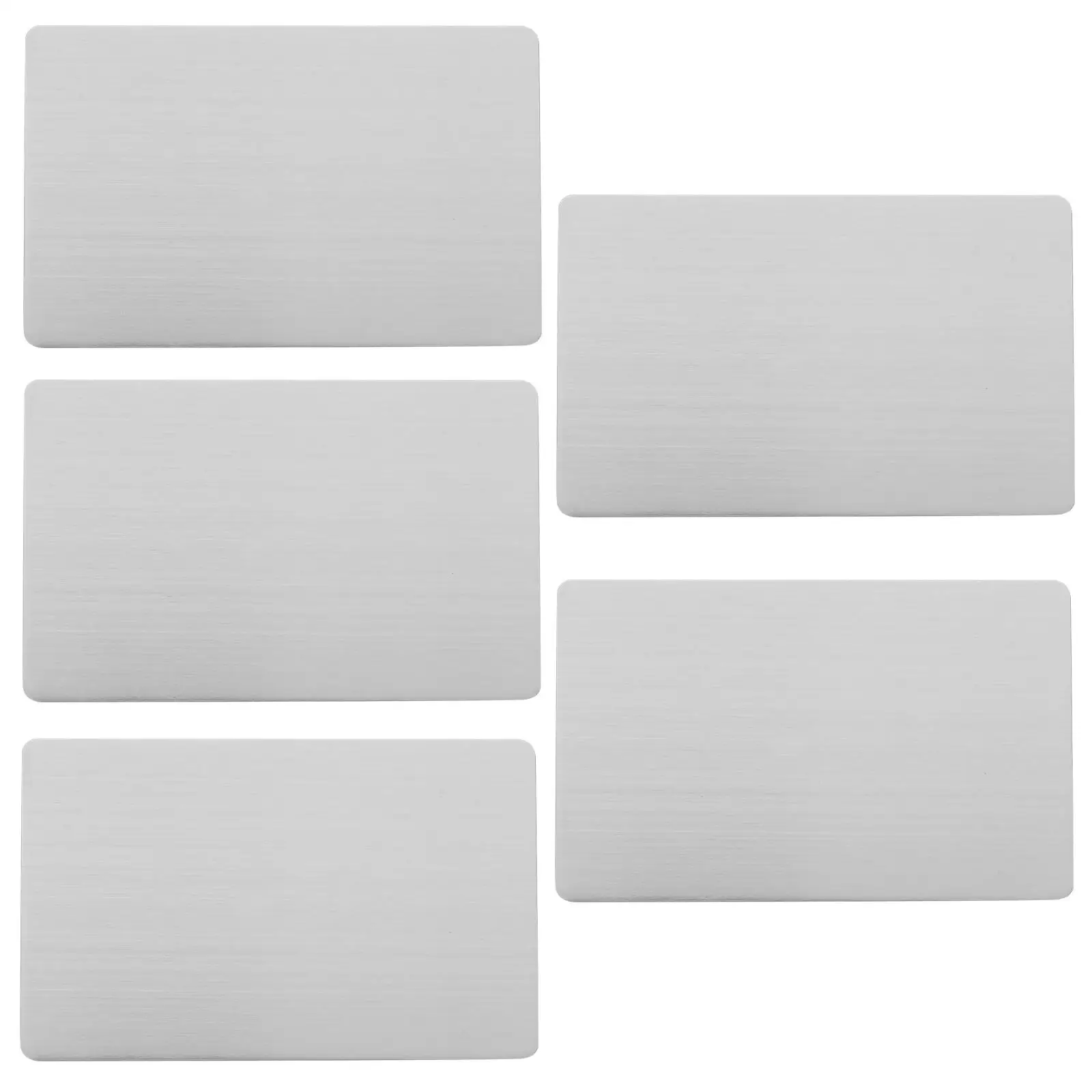 5 pezzi biglietti da visita in acciaio inossidabile targhetta con nome vuota incisione accessori in metallo etichette identificative per lavoratori targhe etichette personalizzazione scrivania