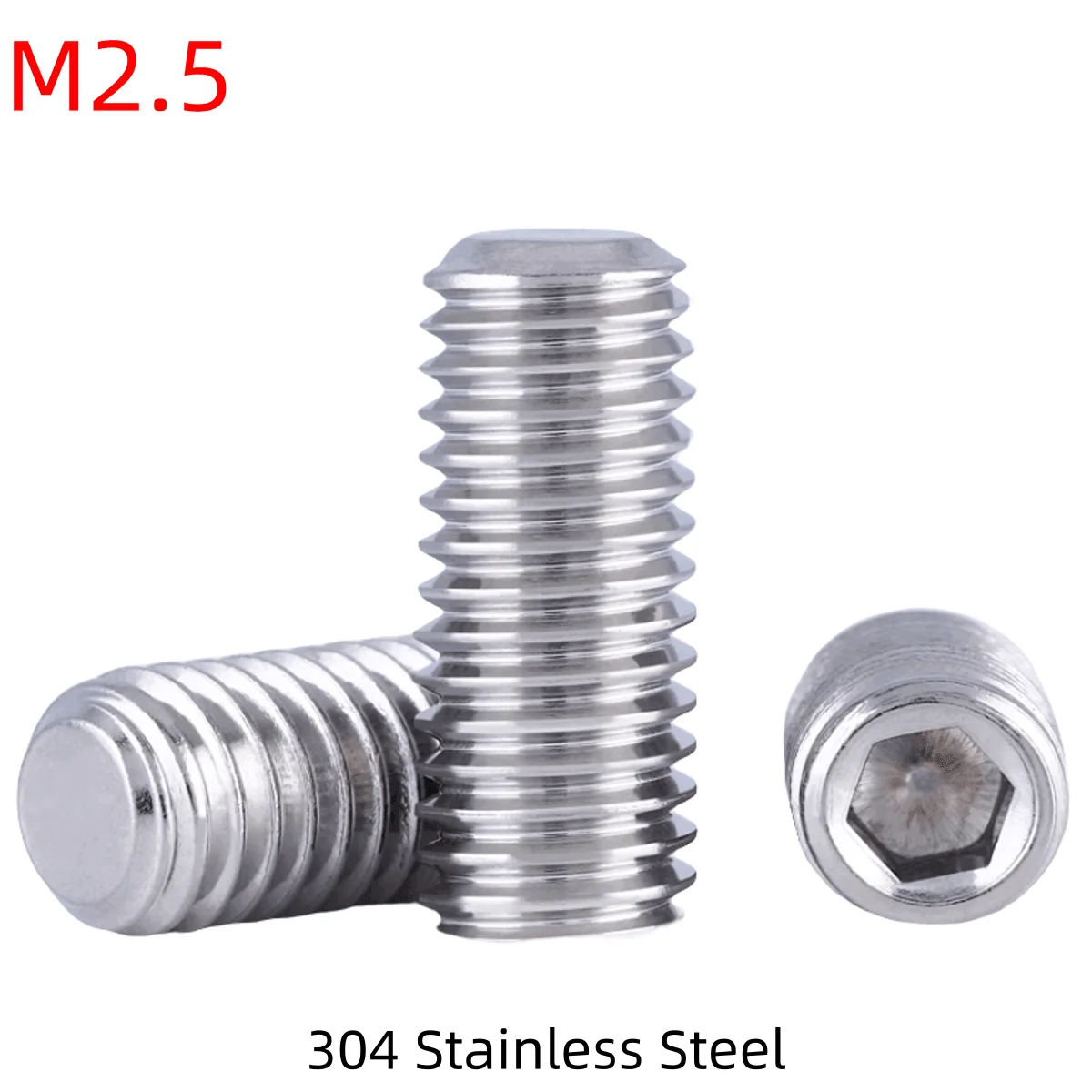 M2.5 304 Rvs Socket Set Schroeven Allen Head Hex Hexagon Socket Set Schroeven Cup Punt DIN 916