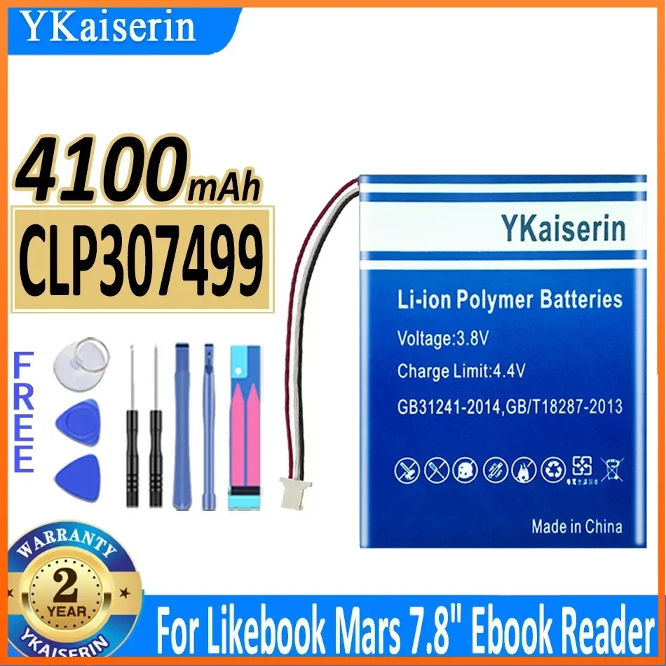 

YKaiserin CLP307499 4100mAh Battery for Likebook Mars 7.8" Ebook Reader Batteries Warranty 2 Years + Free Tools