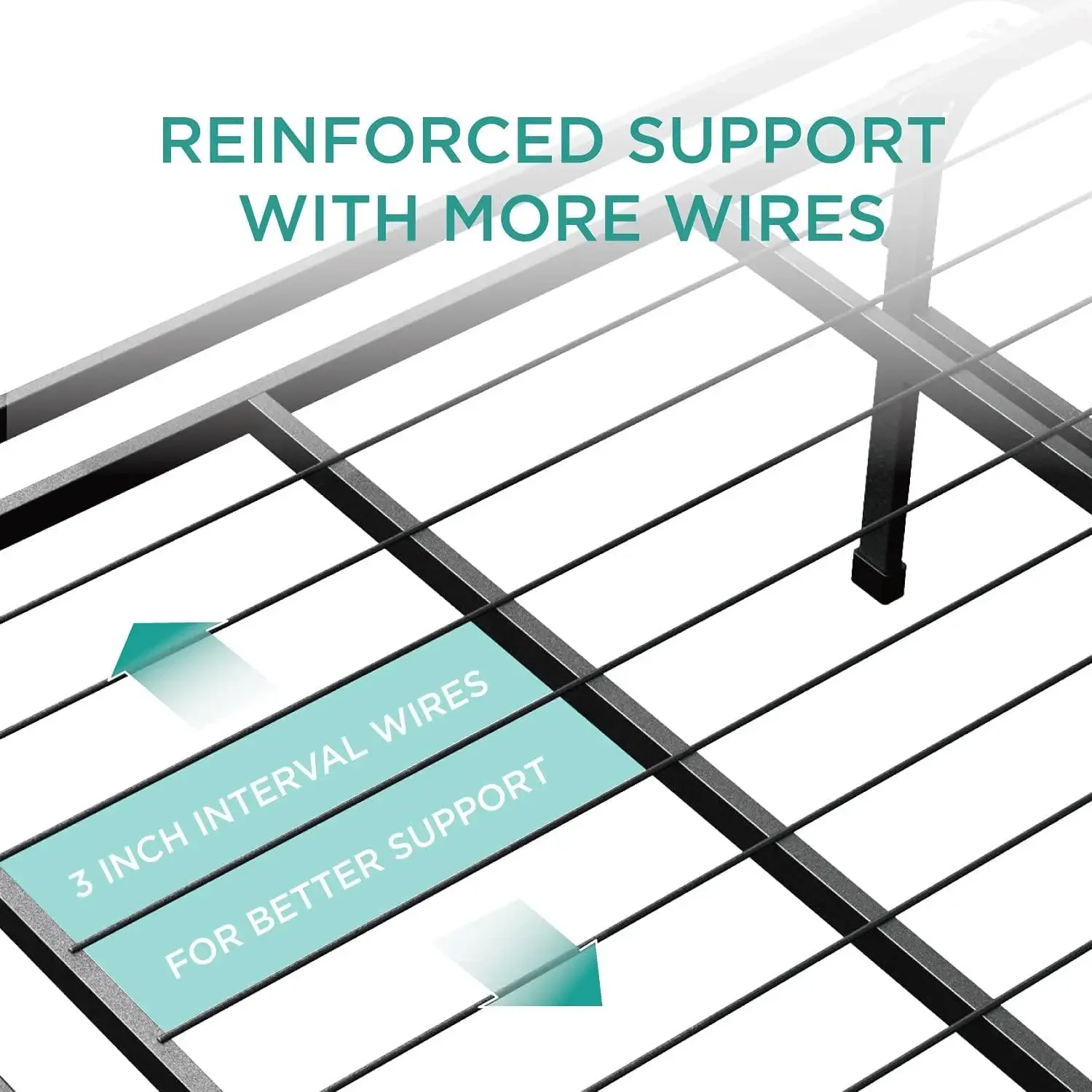 Heavy Duty Mattress Foundation, 16 Inch Metal Platform Bed Frame, No Box Spring Needed, Sturdy Steel Frame