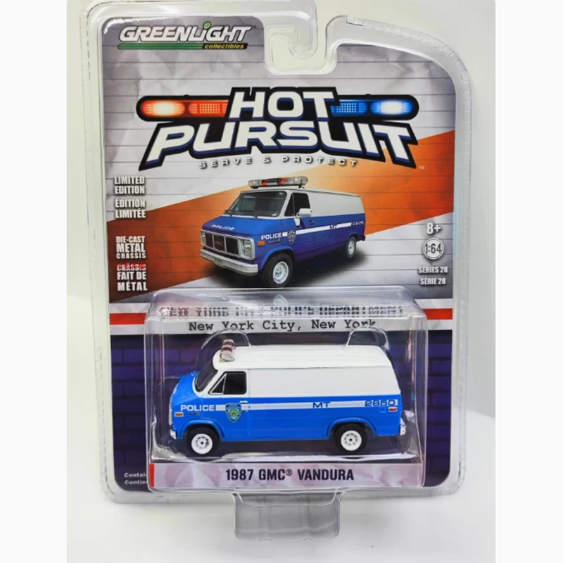 

GreenLight масштаб 1:64 1987, GMC Vandura, имитация сплава, модель автомобиля, коллекция, украшение для дисплея, игрушка в подарок