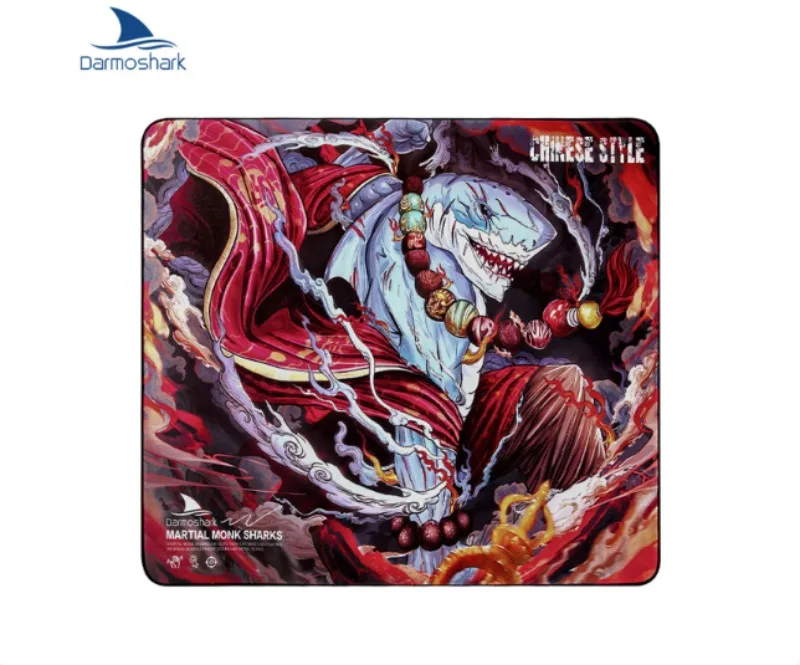 Darmoshark Monk Shark GP101 450X400X5mmLarge Size Gaming Mouse PadNon-Slip Base Polyester fabric Overlocked edge HD printing