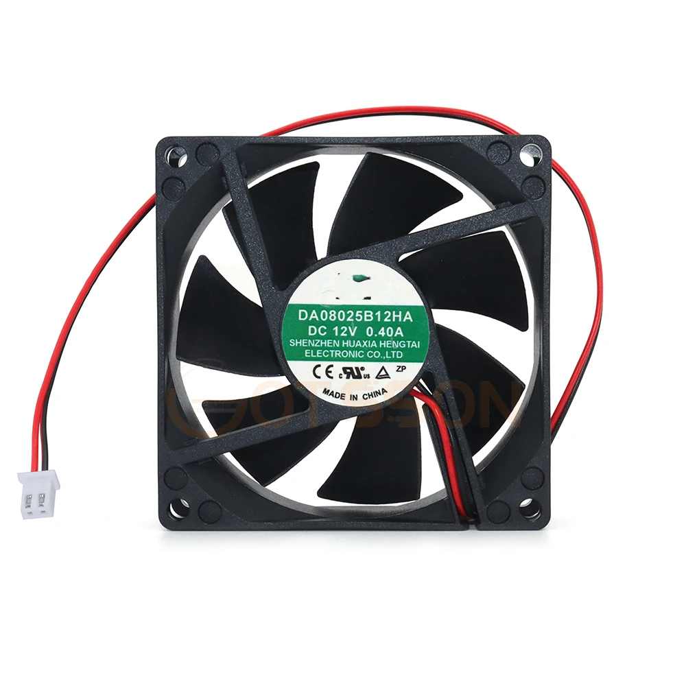 DC 12V Cooler Fan for PC 2-Pin 80x80x25mm Computer CPU System Heatsink Brushless Cooling Fan 8025 DA08025B12HA