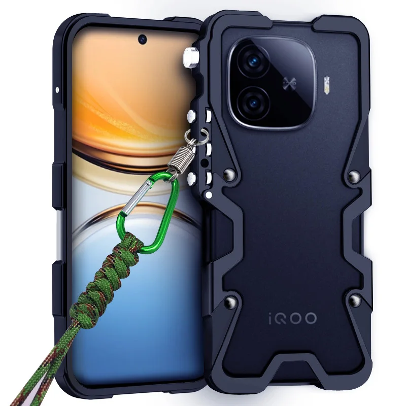 Luxury Metal Aluminum Bumper Shockproof Case for vivo iQOO Z9 Turbo +, Z9 Turbo,Z9x,Z9s Pro 5G Aluminum Cases Cover Bumper Coque