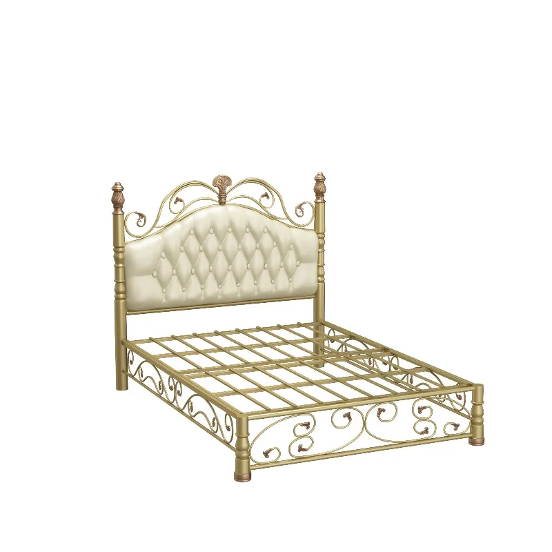 

European wrought iron bed, double, Nordic modern simple retro princess bed 1.5 meters, single 1.2 meters