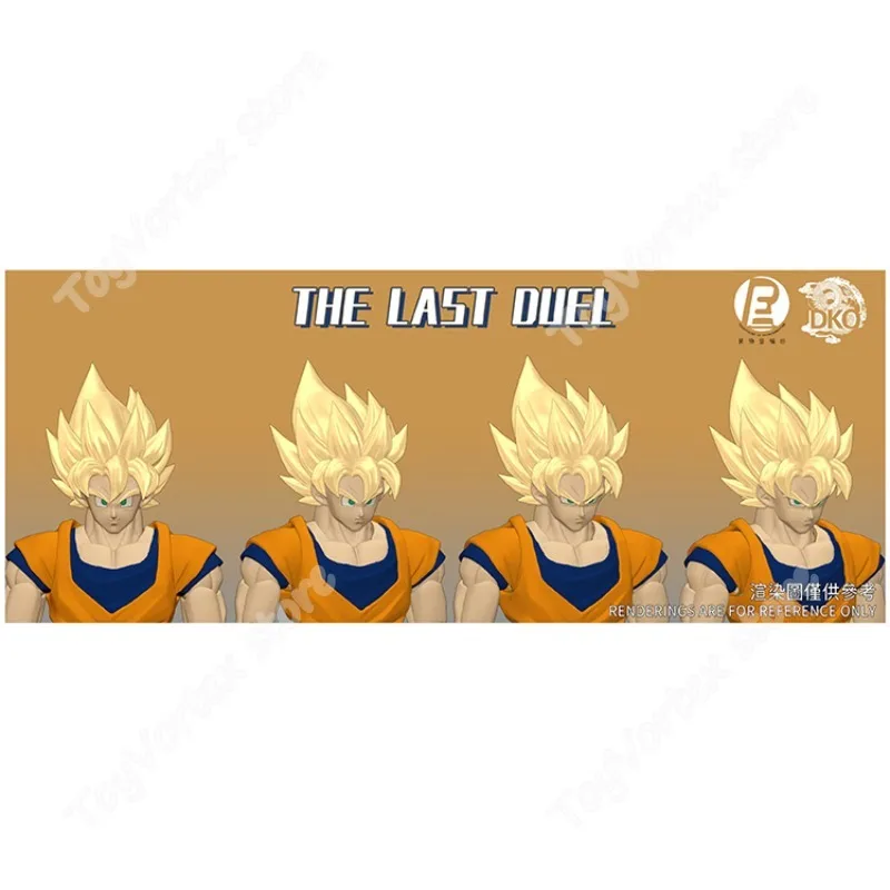 RE & DKO لعبة دراغون بول سوبر سايان سون جوكو المبارزة الأخيرة رئيس النحت مجموعة ملحقات أنيمي عمل الشكل تمثال لعبة مجسمة هدية #6
