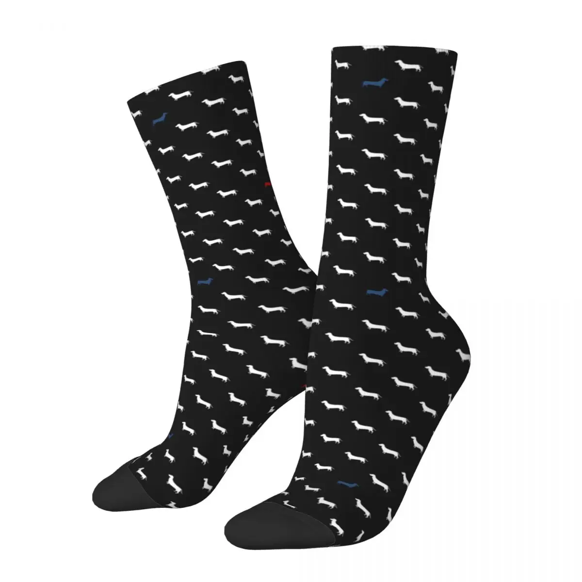 Left Or Right Dachshund Socks Male Mens Women Winter Stockings Harajuku