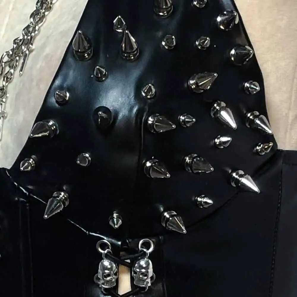 Grunge Vintage Hand Made Harajuku Teen 90s Skull Y2K TOPS Hip Hop DIY E-Girls Emo Goth Punk Rock 2025 Gothic Tank Kawaii Eco