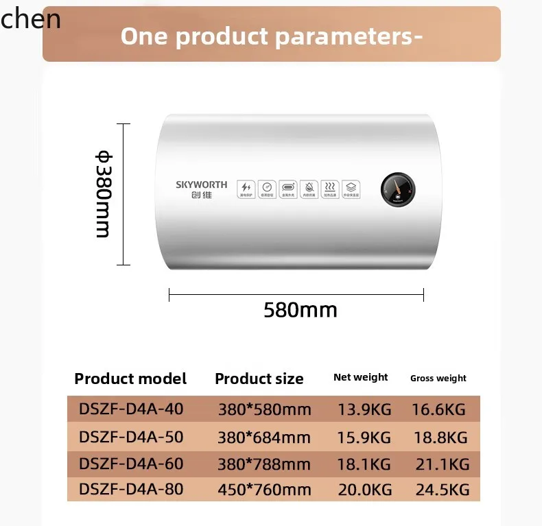 ZML scaldabagno elettrico per accumulo d'acqua domestico piccolo bagno in affitto