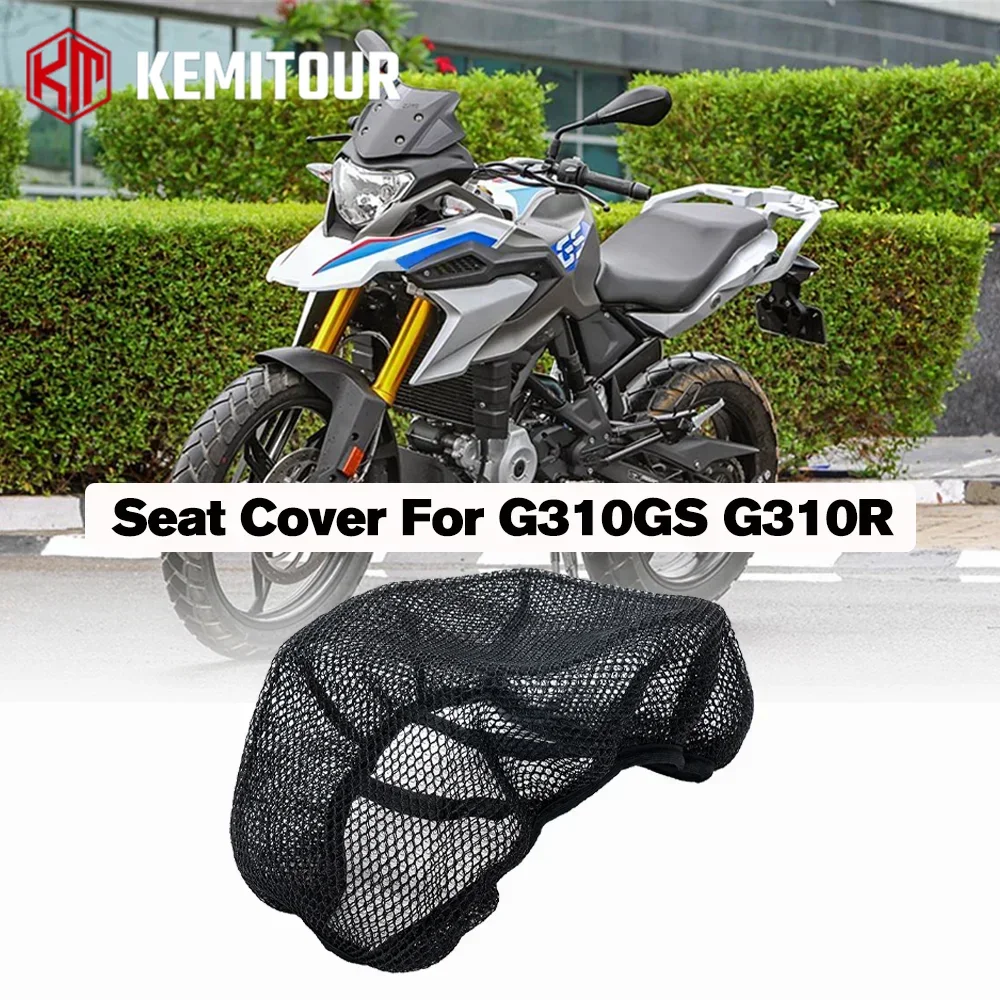 

For BMW G310R G310GS Oxford Fabric Seat Cover Anti-Slip Waterproof G310 R GS Breathable Mesh Cushion 310 Motorcycle Saddle Parts