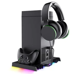 IPEGA Console Charging Dock for Xbox,Smart Temperature Control Dock + Overhead Cooling Fan with RGB Light Stand XBX024S