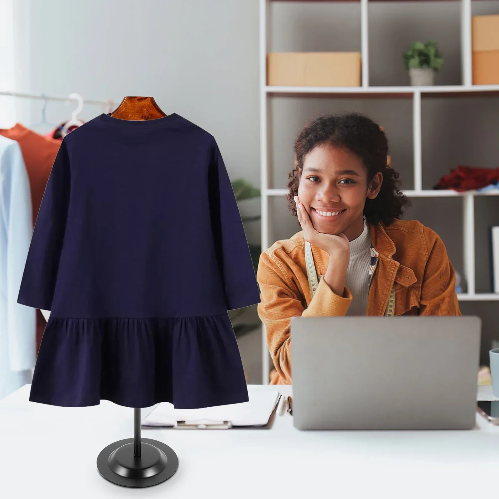 T Shirt Display Stand Metal T Shape Display Holder Adjustable Height Clothes Display Holder Outfits Hangers Suitable for Home