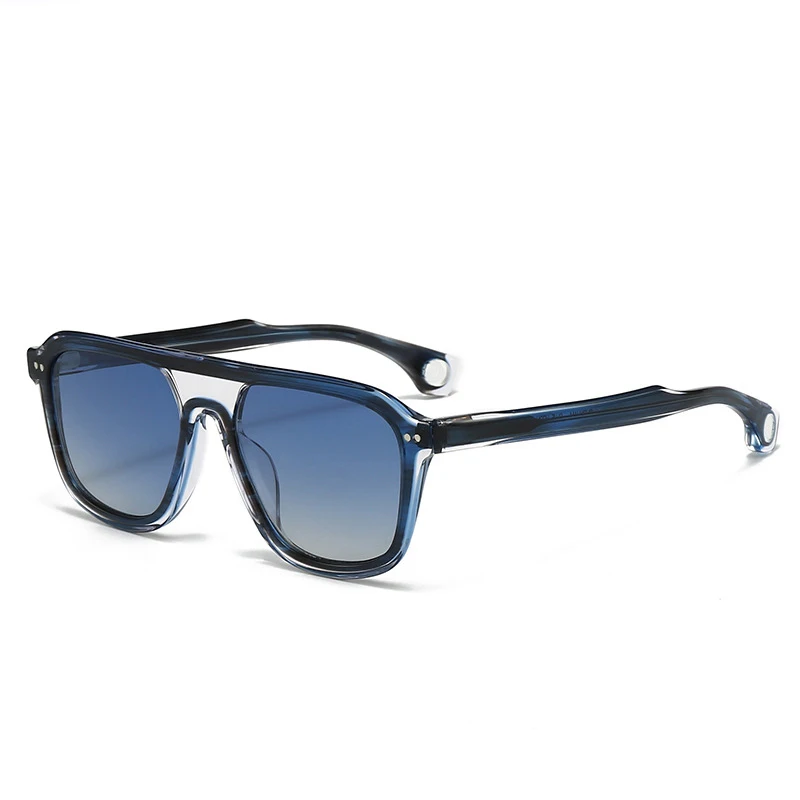 

High quality niche designer polarized UV400 Sunglasses 154 large frame retro fashion shade travel square frame colored glasses