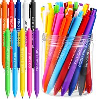 10  Pcs Gel Ink Pens Inspirational Motivational Quote Pen Retractable Roller Ball Pen Smooth Writing Office Home