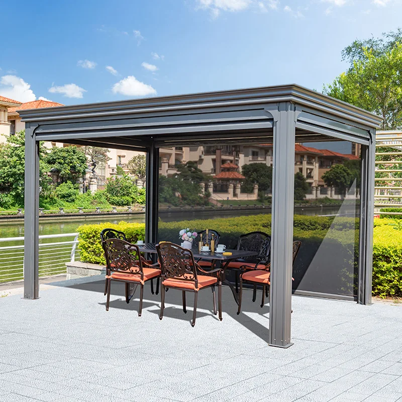 

Outdoor Aluminium Pergola 4x4m 3x4 Canopy Gazebo & Pergola with Customisable Blinds