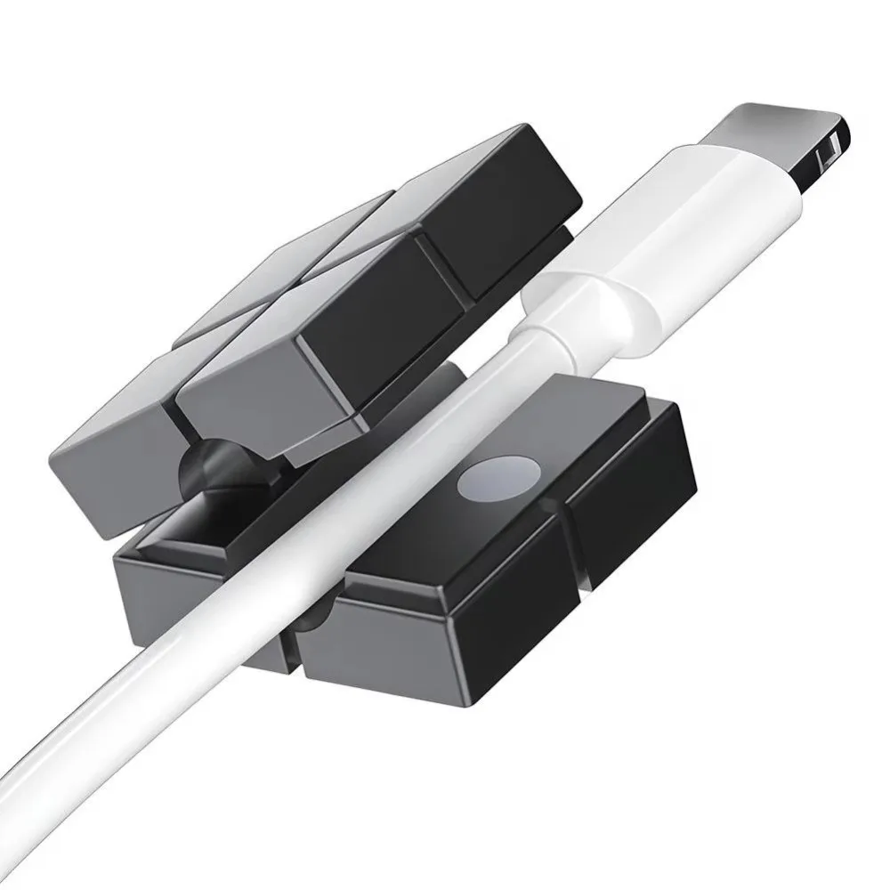 Nuevo Organizador enrollador de cables magnético, Mini Clips de Cable de carga USB autoadhesivos, soporte de Clips para cables, almacenamiento de pared