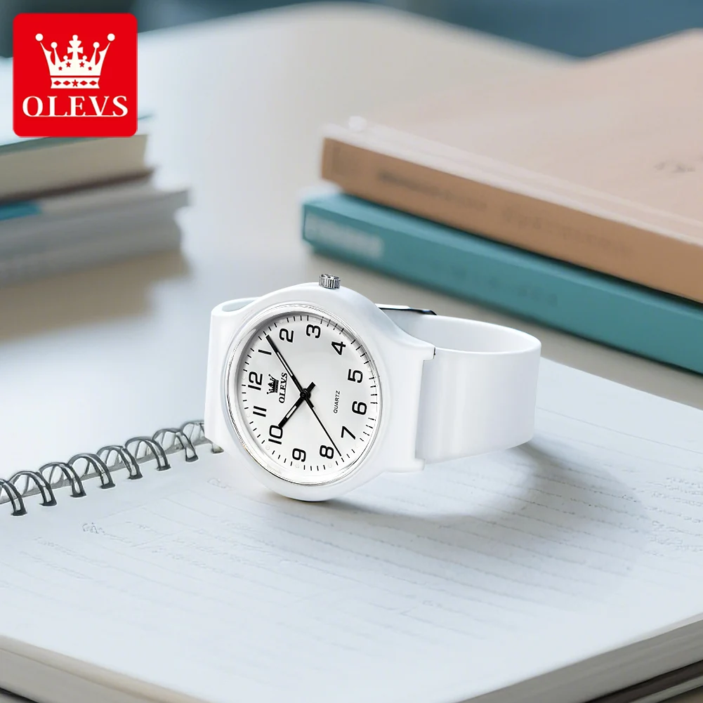 OLEVS 5648 Orologio da donna Orologio da polso al quarzo semplice moda originale Orologio da donna luminoso impermeabile Orologio da studente digitale Reloj