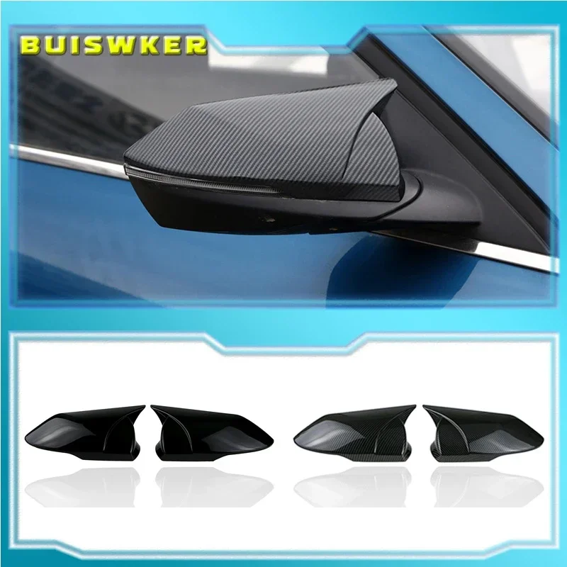 

2Pcs Auto ABS Side Door Rearview Mirror Cover Trim Shell Protective Stickers For Hyundai Elantra 2021 Car Exterior Accessories