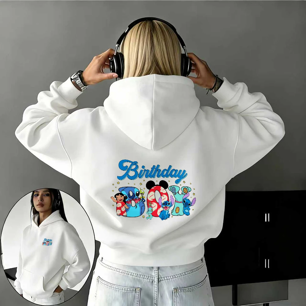 

Толстовка Disney's Star Baby Stildie Lilo and Mickey Mouse из 100% чистого хлопка с принтом для мужчин и женщин, повседневный и теплый топ для улицы