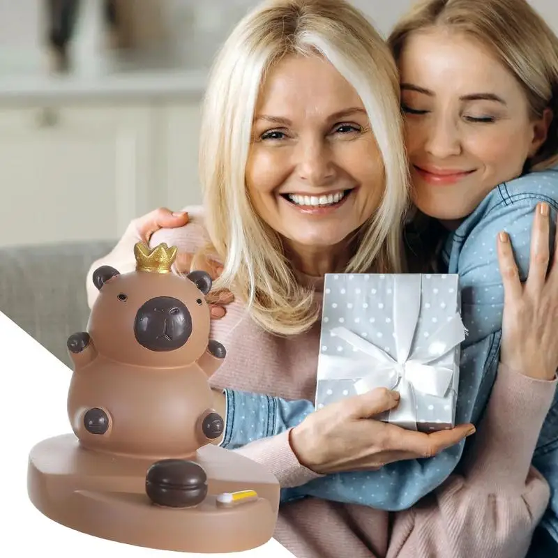 Милый держатель для телефона с капибарой, фигурка капибары, подставка для планшета, держатель для телефона, многофункциональный ручной настольный орнамент, украшение для