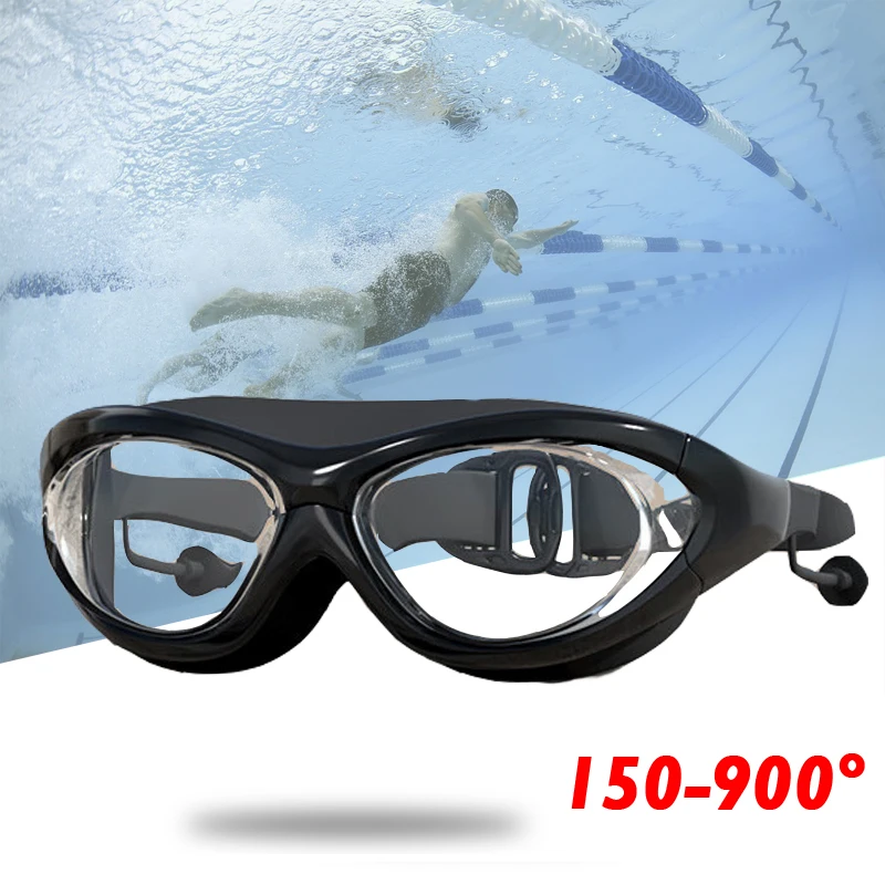 Men Women Teens Waterproof 0 -2 to -9 Myopia Diopter Swim Goggles Transparent Anti-UV Anti-fog Swimming Glasses Without Box