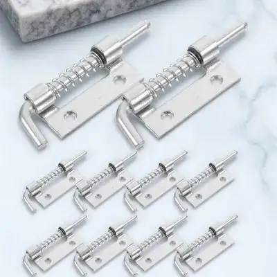 

10Pcs Spring Loaded Latch Galvanized Iron Heavy Duty Automatic Rebound Door Bolt Latch Outdoor Gate Lock Spring-Loaded Bolt