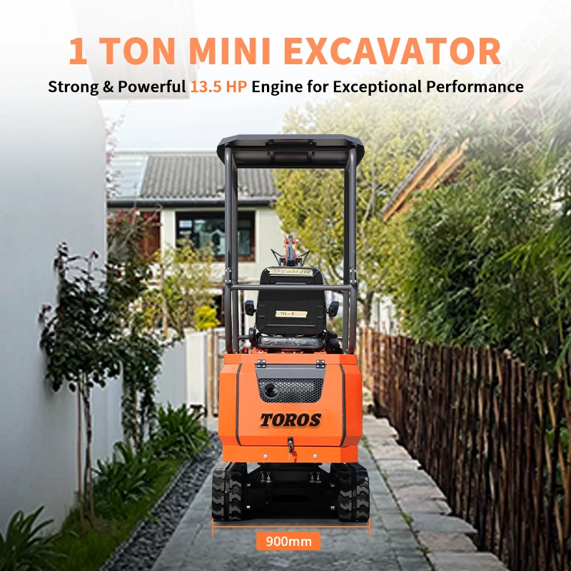 TOROS 1Ton 1.2Ton Epa Approved Miniature Bagger Mini Scavatore customized mini excavator For SaleTOROS 1Ton 1.2Ton Epa Approved