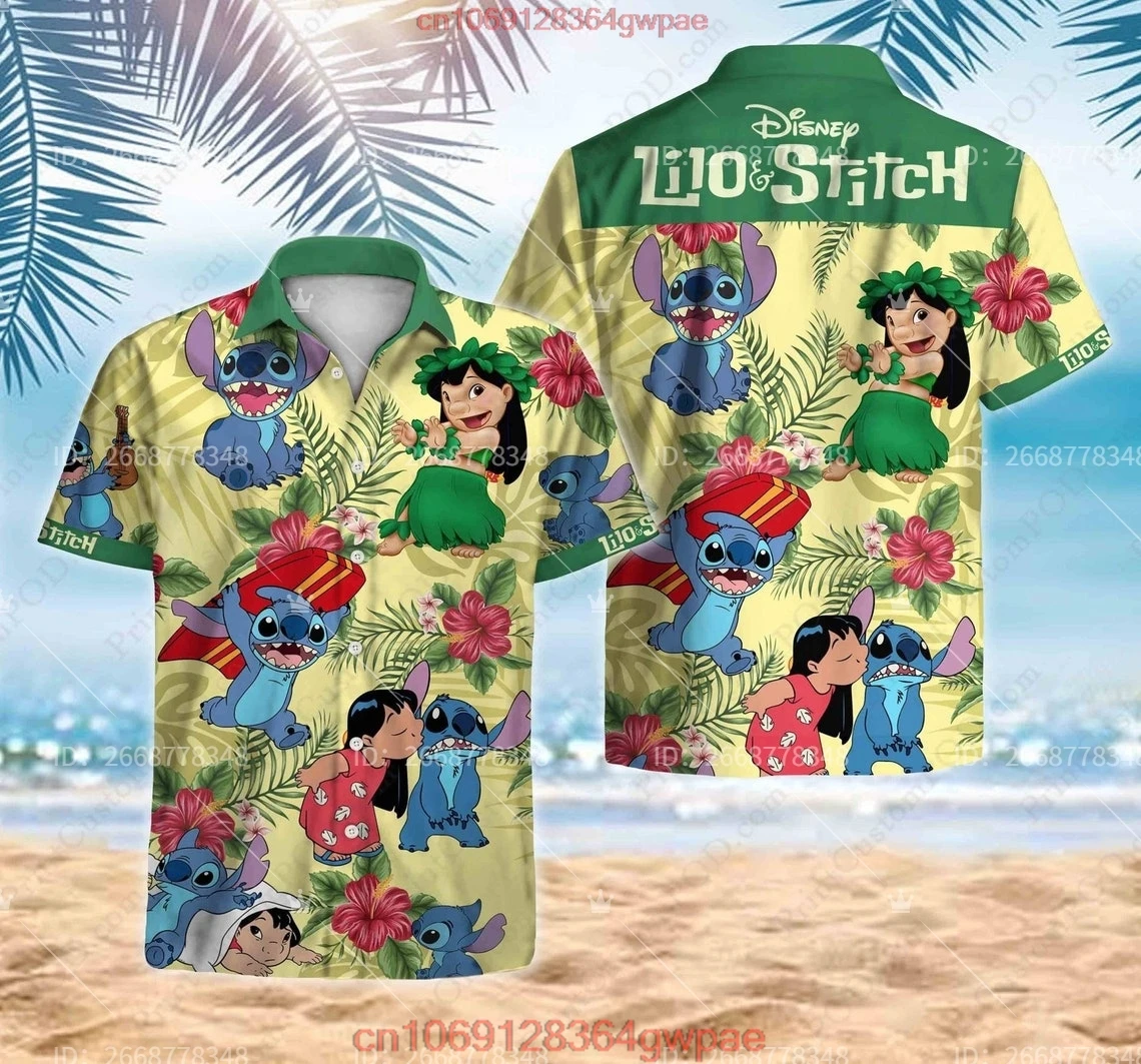 Disney Lilo And Stitch Hawaiian Shirt Disneyland Trip Hawaiian Shirt Disney Vacation Holiday Hawaiian shirt men women tops