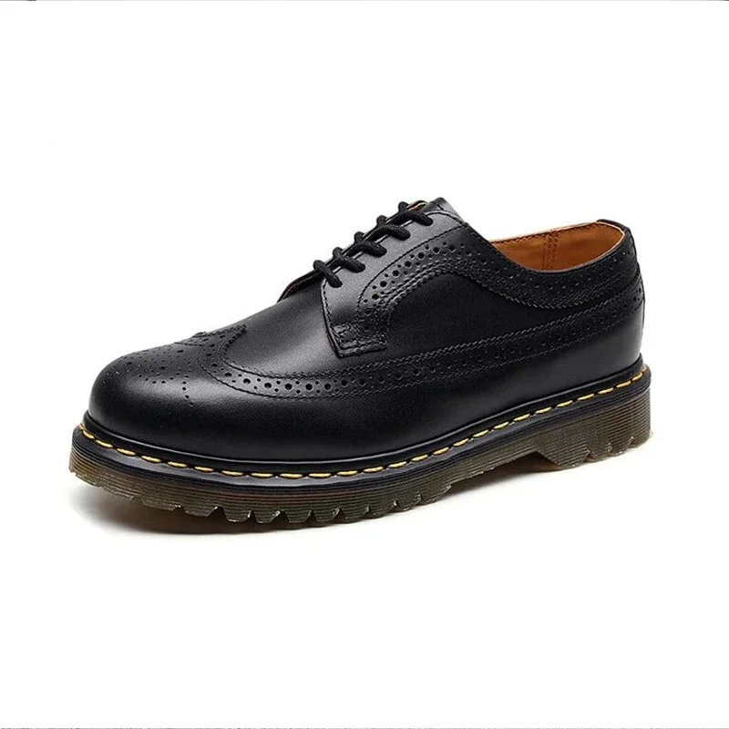 2024 Men's Casual Shoes Leather Vintage Large Size Luxury Genuine Leather Quality Men's Leather Shoes Brogue Vintage Shoes35-46