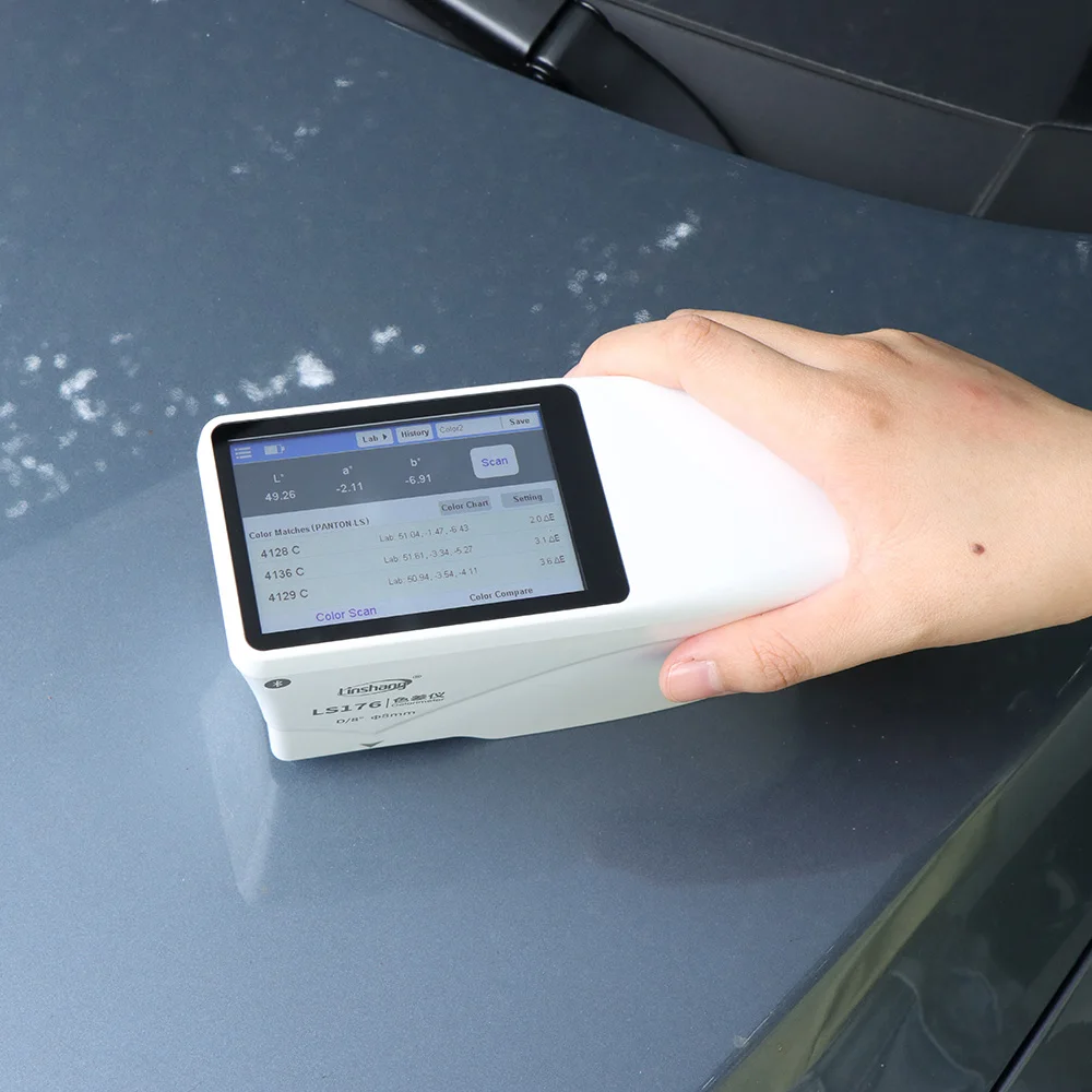 Linshang LS176 컬러 분광 광도계, 400 ~ 700nm 스펙트럼 반사율 곡선, 백색도 황색