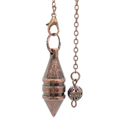 Cone 100% Copper Brass Metal Pendant Pendulum for Divination Dowsing Reiki Healing Egyptian Isis Pendulos Professional