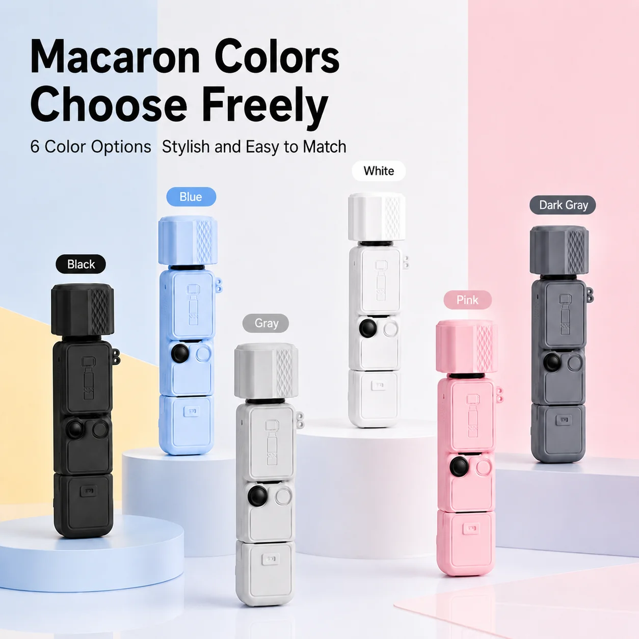 

Silicone Case for DJI OSMO Pocket 4 Anti-Scratch Protective Cover Screen Lens Cap Protector for Pocket4 Fixed Base Accessories