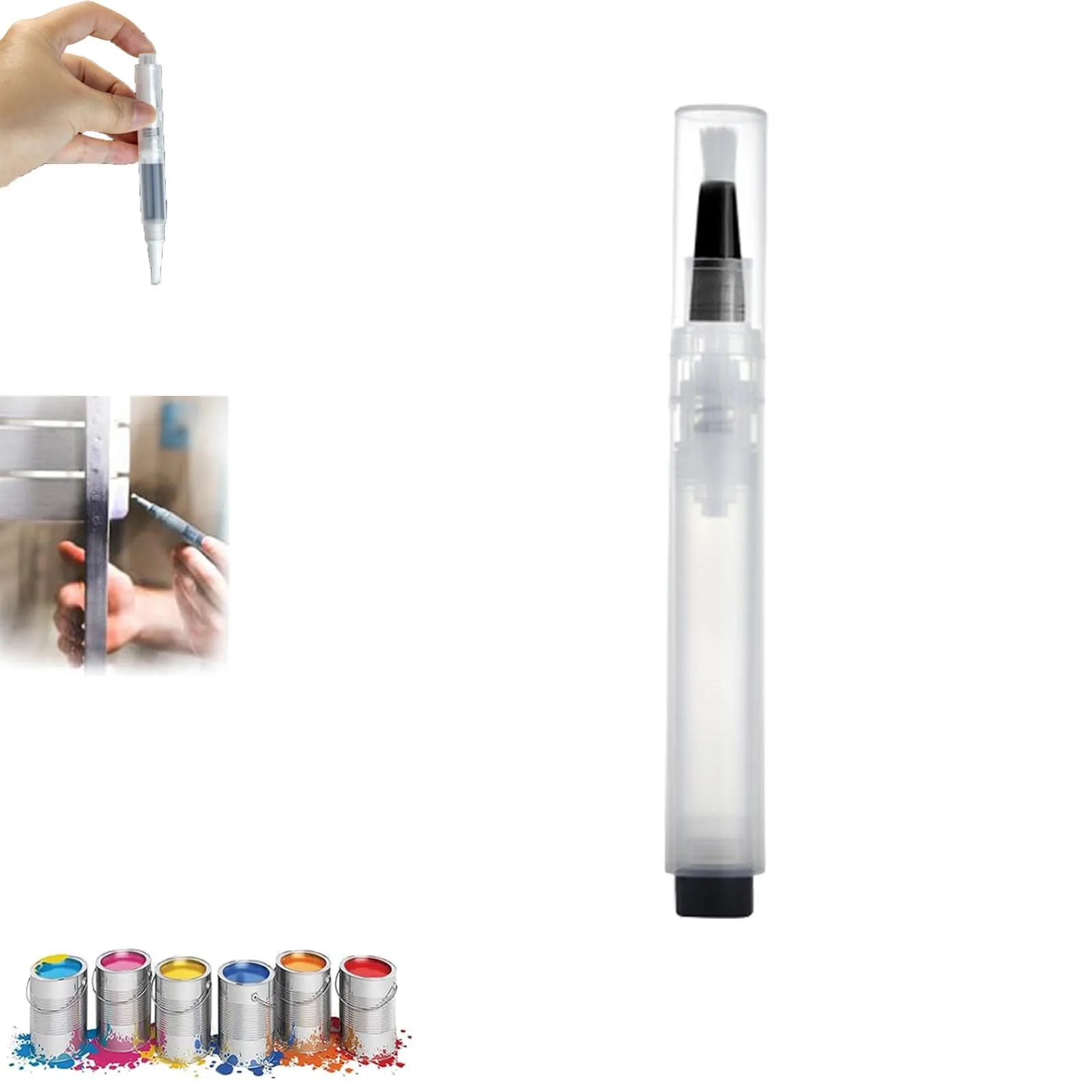 Touch-Up Paint Pen Refillable Paint Brush Pens Touch-Up Paint Pens For Walls, Window, Wood Fillable Paint W/Any Paint Types