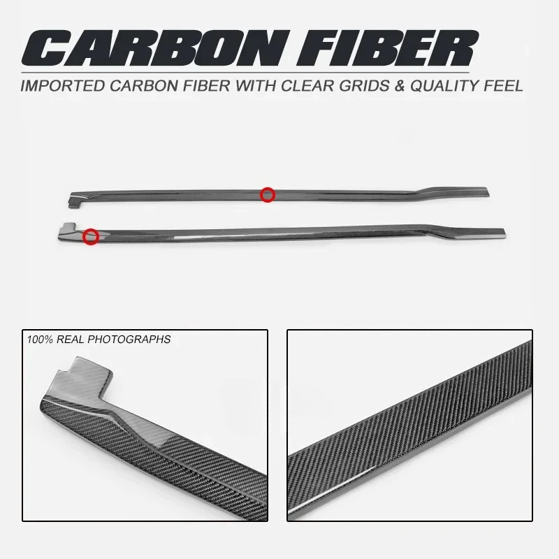 SAAR Compatible con Honda FL5 Civic Tipo R Piezas de modificación de fibra de carbono Versión EPA Faldas laterales Pequeñas cucharas laterales envolventes
