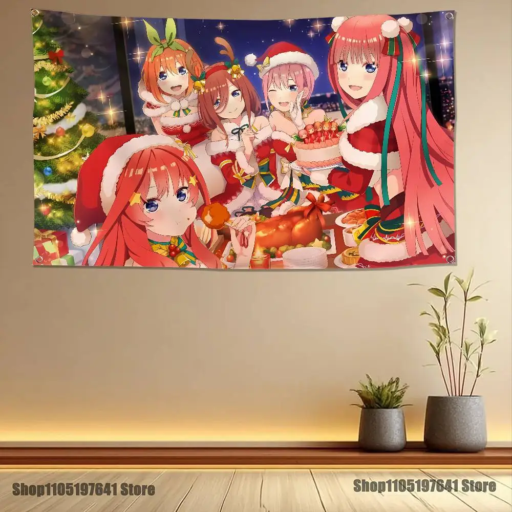Q-Quintessential Q-Quintuplets High-Quality Flag Tapestry Banner Bedroom Living Room Bar Party Wall Decor Outdoor Use