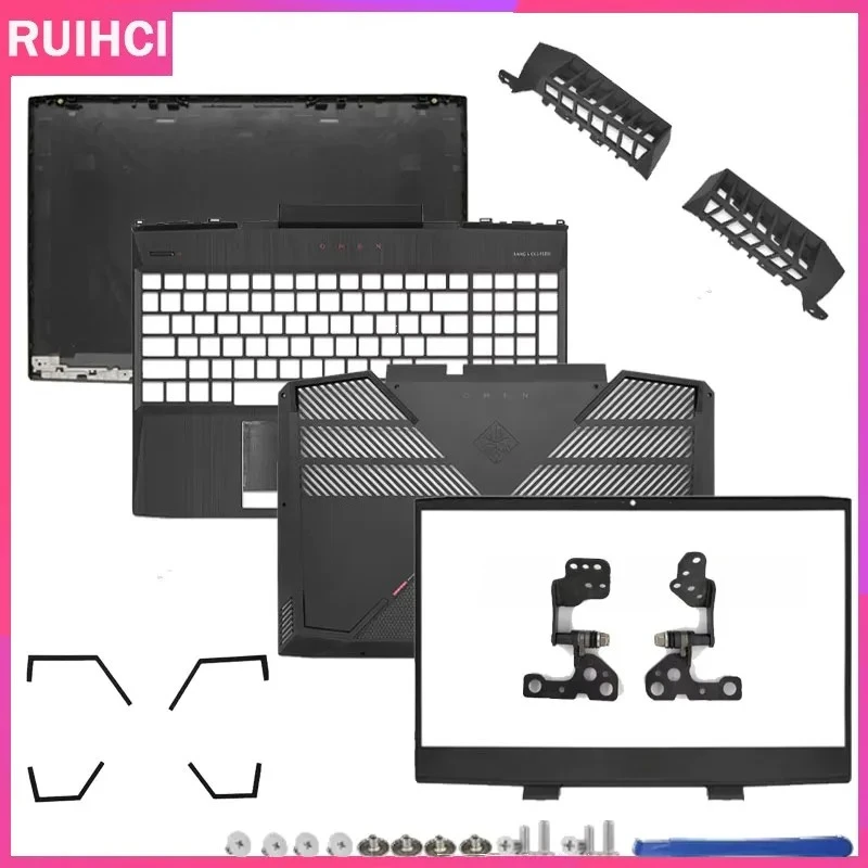 For HP OMEN 15-DC TPN-Q211 15-dc1055TX 15-DC1060TX LCD Back Cover Front Bezel Palmrest Bottom Case Air Outlet Black