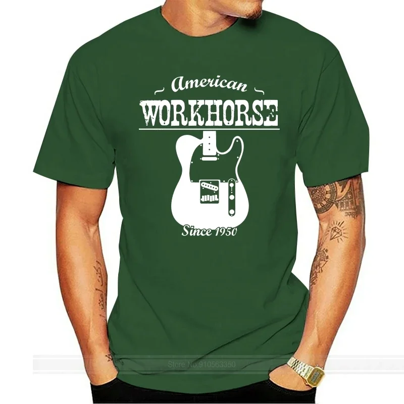 American Workhorse Telecaster Since 1950 Popular Tagless Tee T Shirt male brand teeshirt men summer cotton t shirt