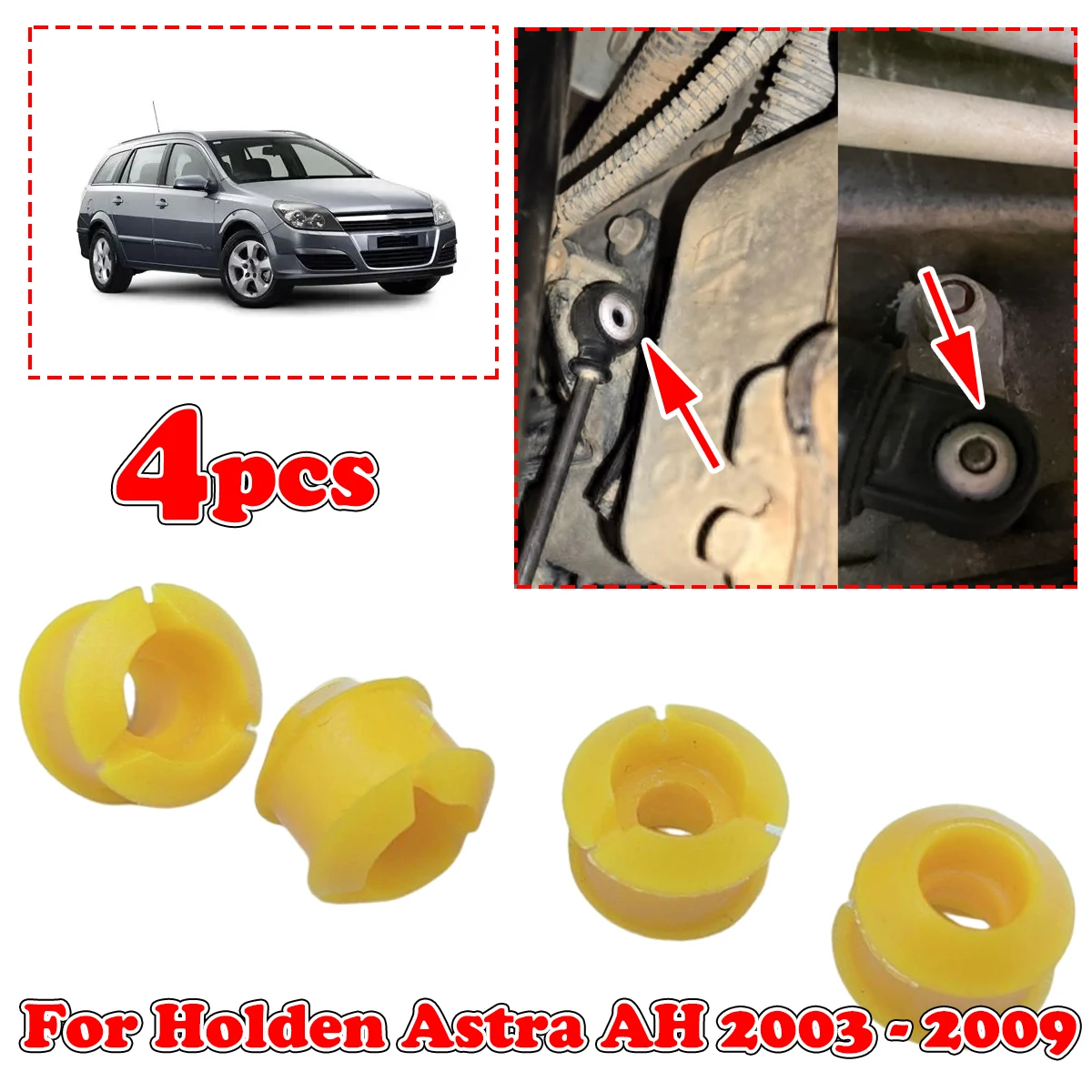 

4Pcs Shift Cable Bushing For Holden Astra AH 03-09 Shifting Fix Gear Selector Change Lever Linkage End Pivot Grommet Trans Parts
