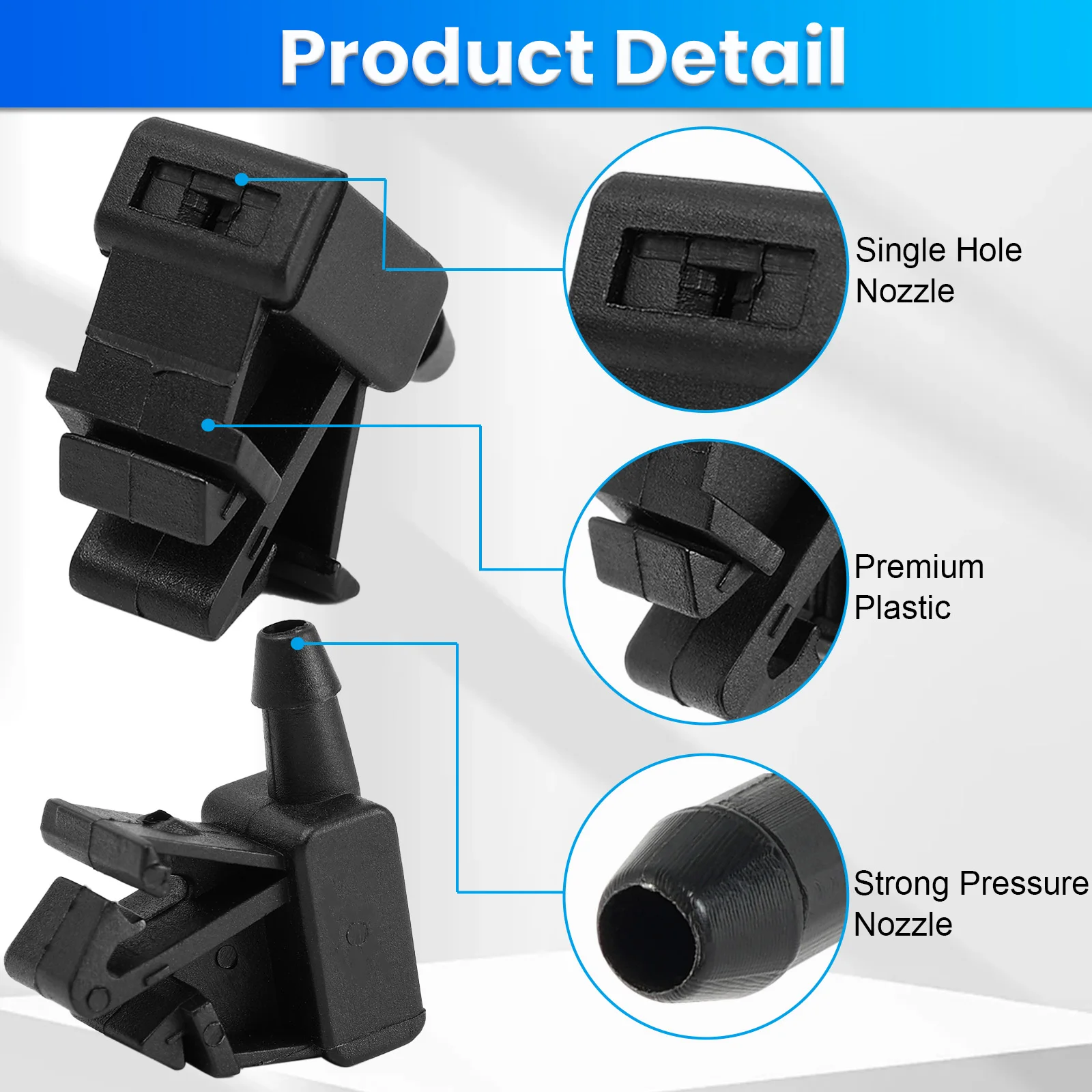 Erick\'s Wiper 2Pcs Front Windshield Wiper Washer Jet Nozzle For Peugeot Partner Tepee For Citroen Berlingo 2008 - 2018 OE#6438Z7
