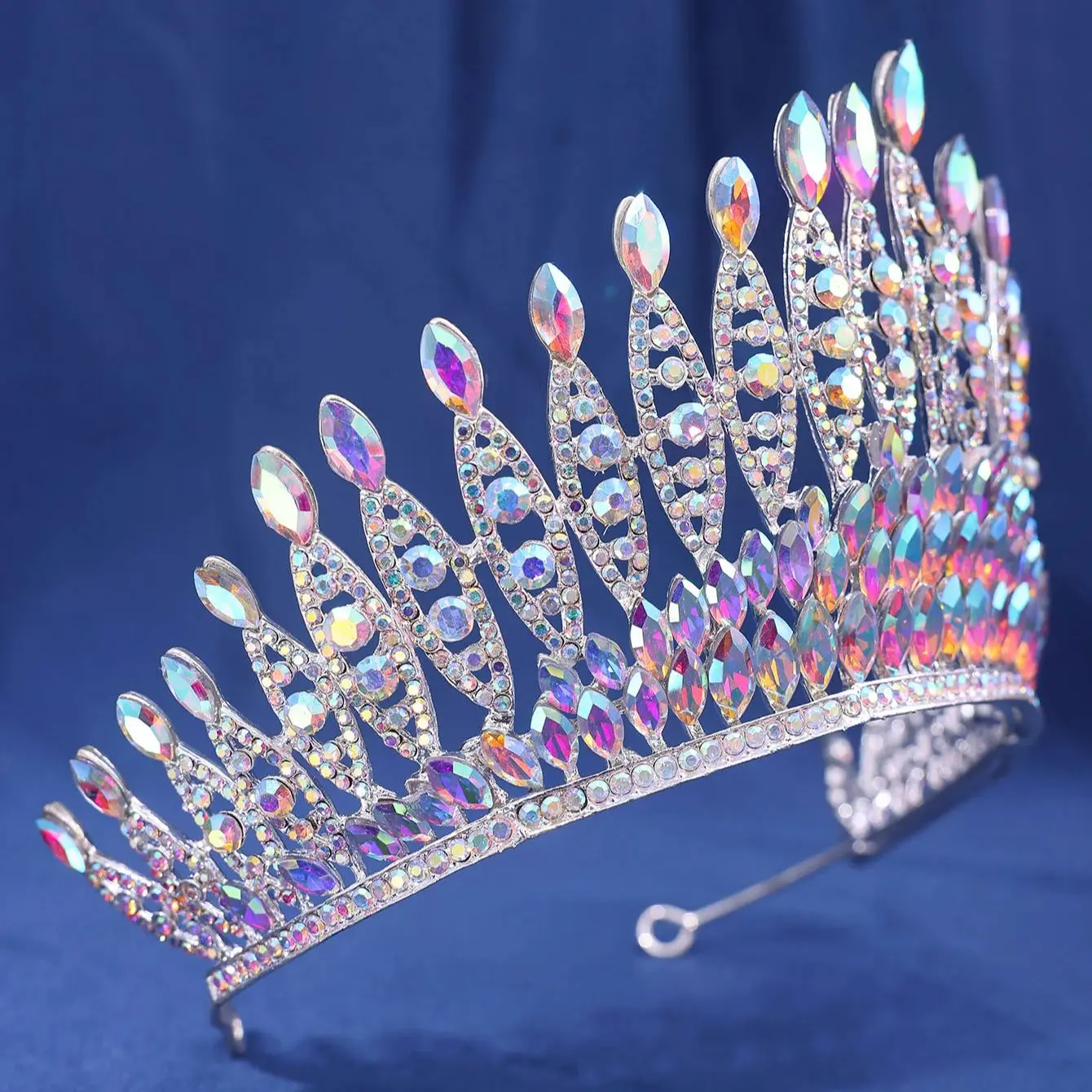 Vintage Baroque Queen Diadem Luxury Bride Tiara Crown Wedding Hair Accessories for Beauty Pageants Jewelry image 3