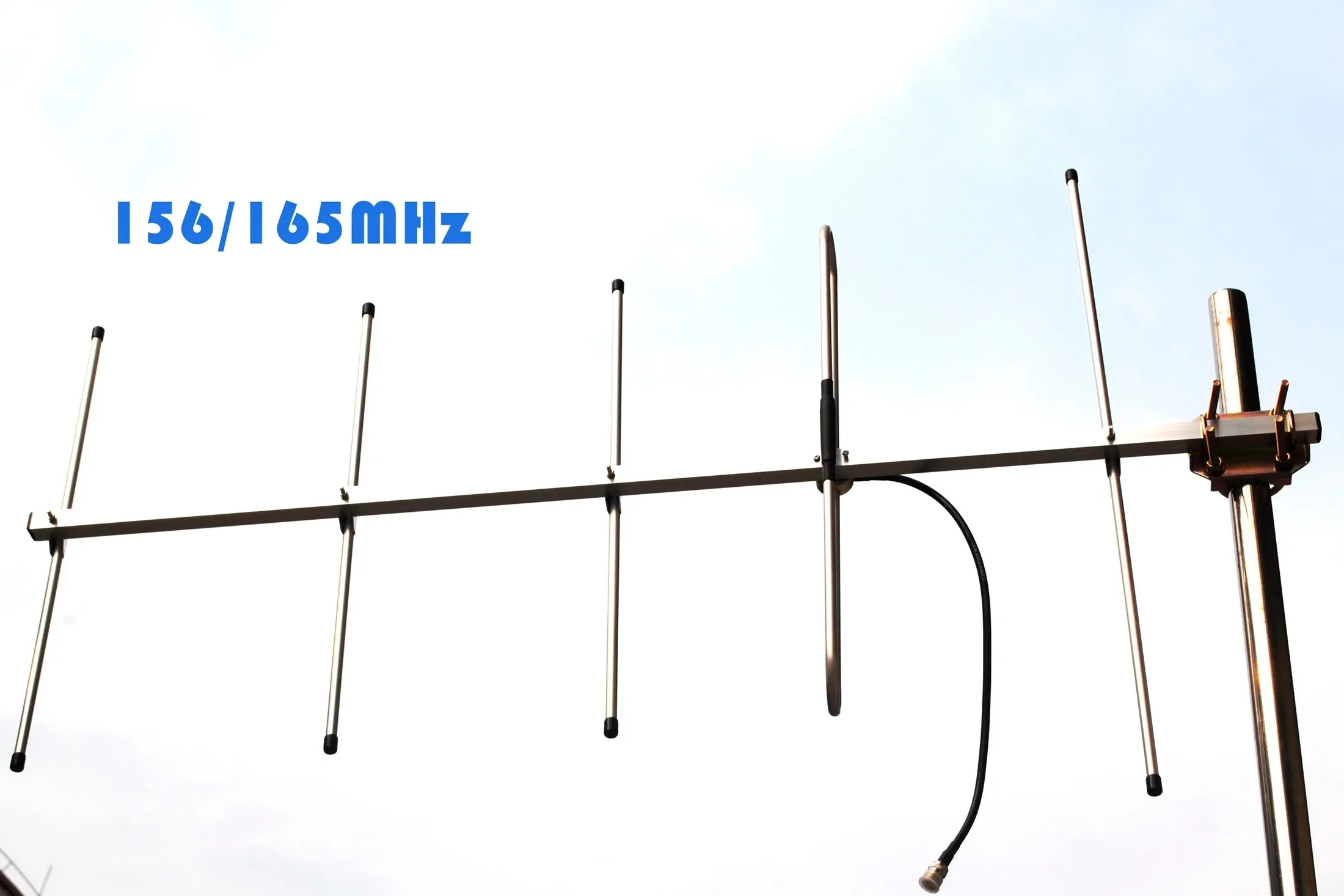 5pc150M dipole yagi antenna for VHF 150-165M amateur radio repeater 155M direction aerial N female AIS marine 156M 163MHz