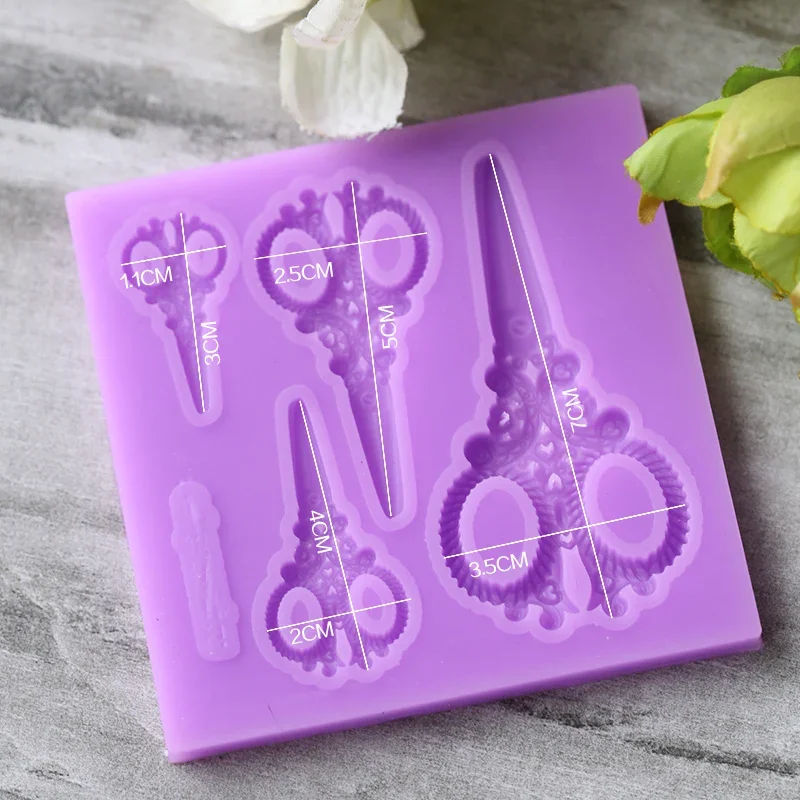 Yueyue Sugarcraft Scissors silicone mold fondant mold cake decorating tools chocolate gumpaste mold