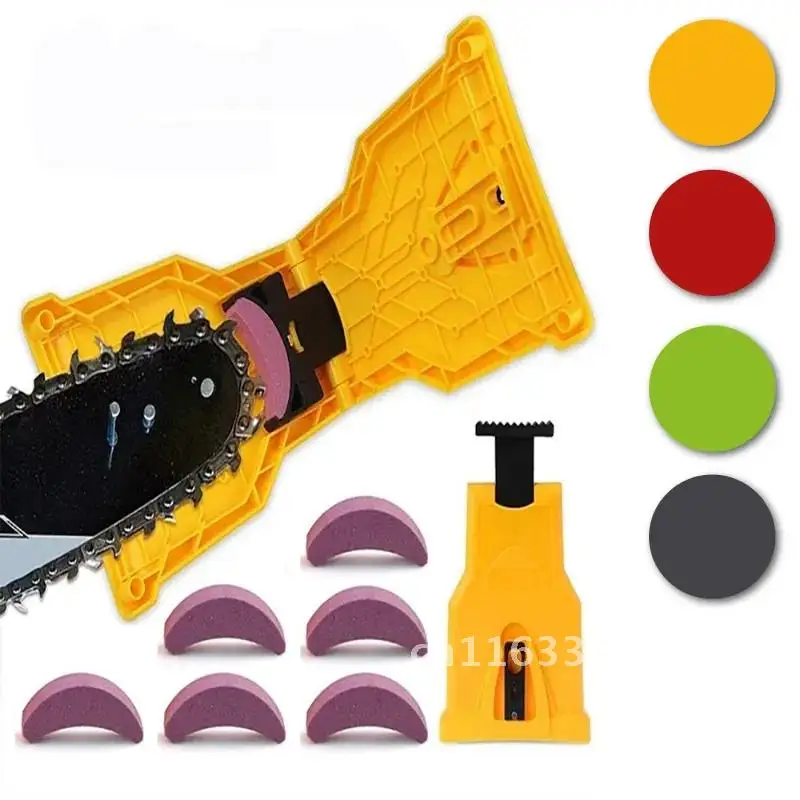 

Portable Chainsaw Sharpener Woodworking Tools Teeth Sharpener Emery Jade Millstone Grinder Tool 14-20 Inch Chain Spindle Sander