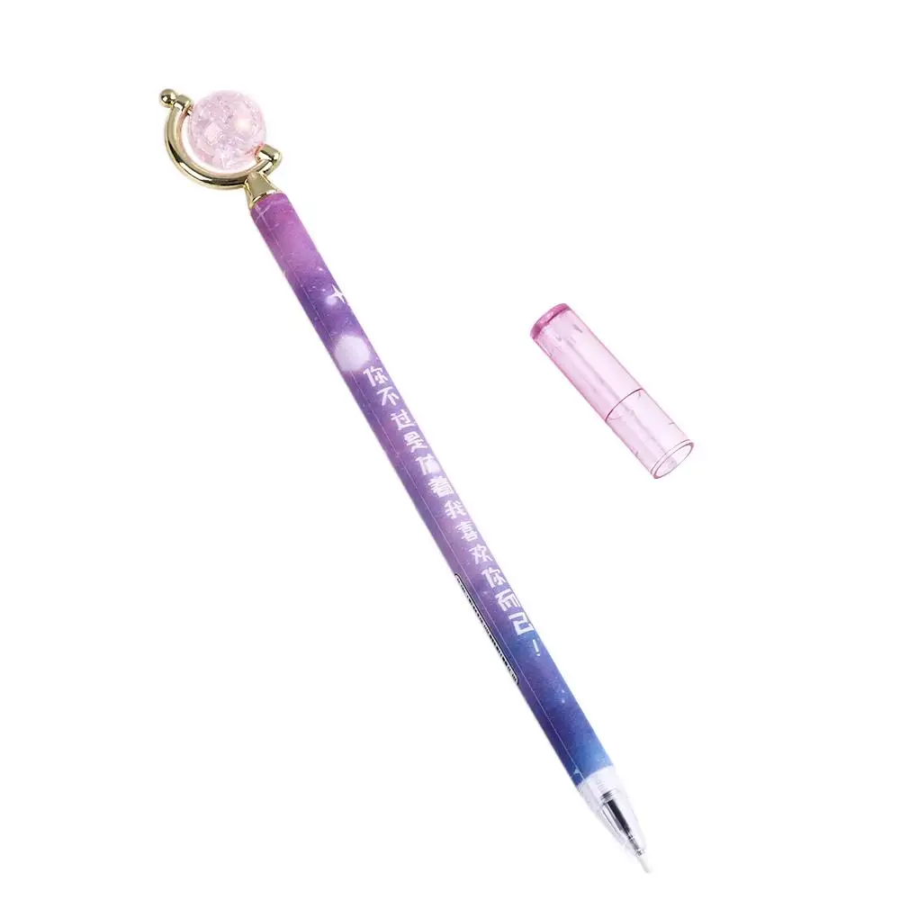 Kawaii Office 0.5mm Stationery Black Starry Sky Rotate Gel Pen Gel Pen Ball Pen Signature Pen