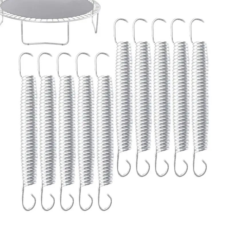 

Trampoline Springs Set Of 10 Pieces Galvanized Steel Trampoline Replacement Springs Universal High Tensile Replacement Kit With